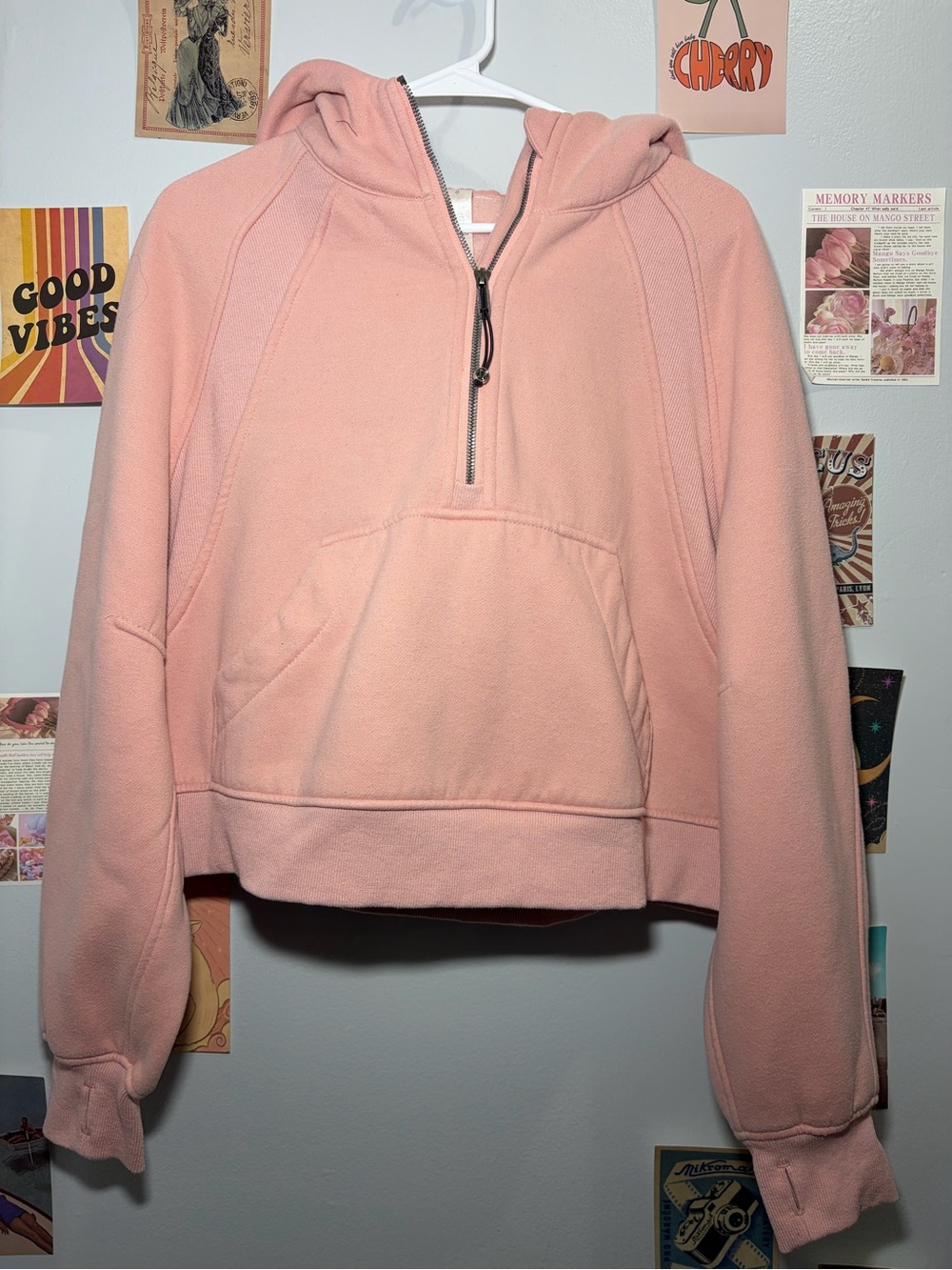 lululemon athletica Light Pink Half-Zip Hooded Pullover
